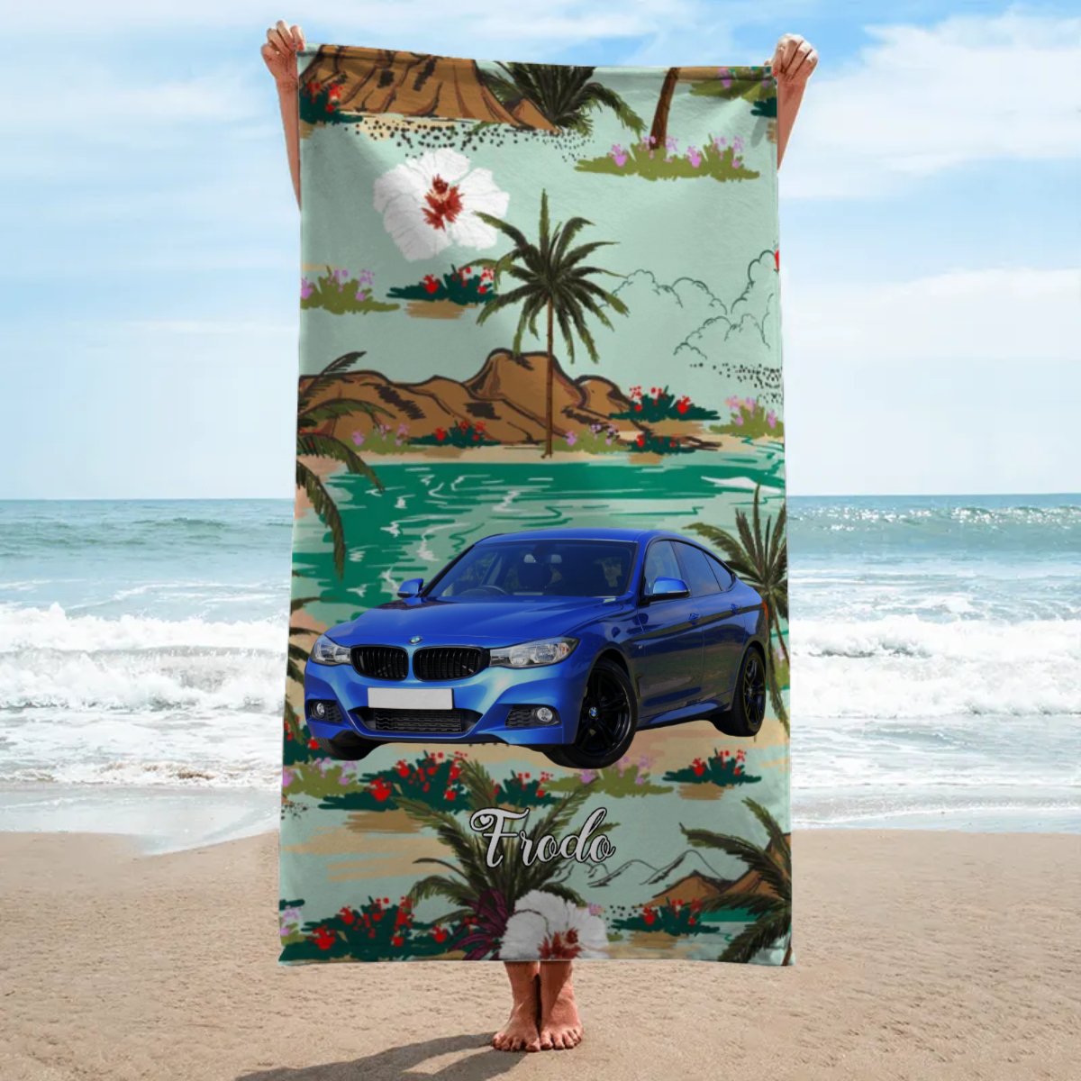 Car Lover - Custom Photo For Car Lover - Personalized Beach Towel (TL) - The Next Custom Gift