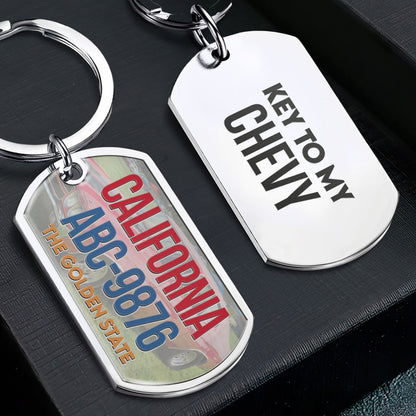 Car Lovers - Key To My Car - Personalized Stainless Steel Photo Keychain (LH) - The Next Custom Gift
