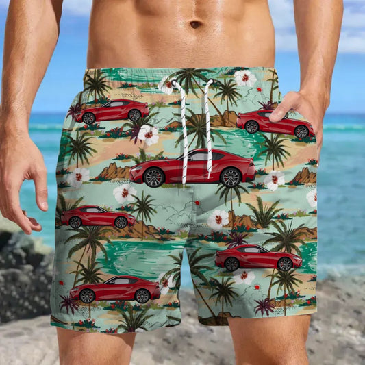 Car Lovers - Upload Photo - Personalized Beach Short - The Next Custom Gift