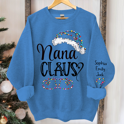 Nana claus Christmas And Grandkids Sweatshirt