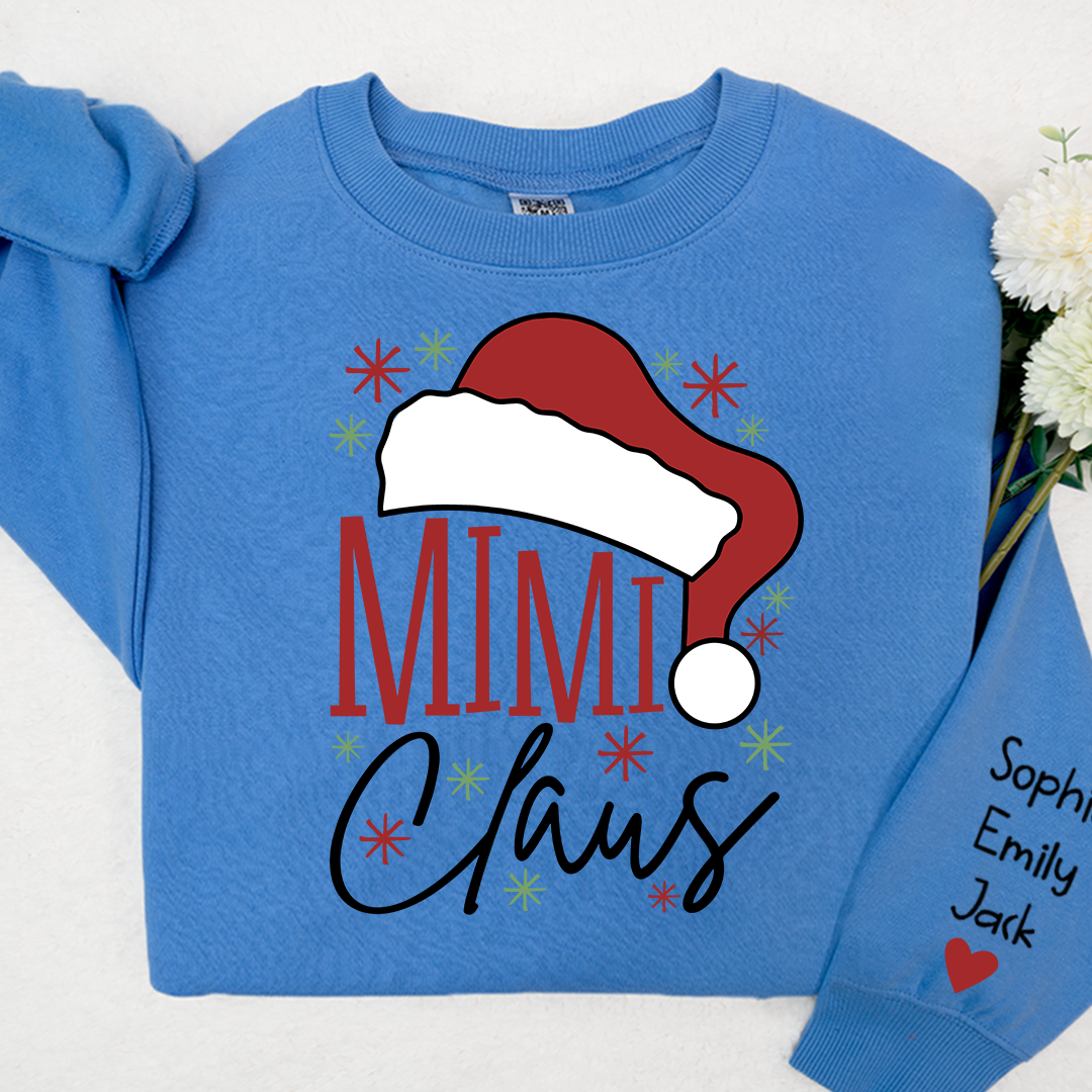 Mimi claus Christmas And Grandkids Merry Christmas Sweatshirt