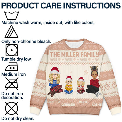 Cartoon Style - Christmas Gift For Family, Friends - Personalized Unisex Ugly Sweater