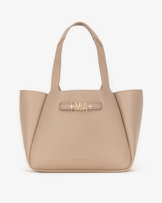 Pre-order (Mid-December): Casual Tote in Clay with Personalised Hardware