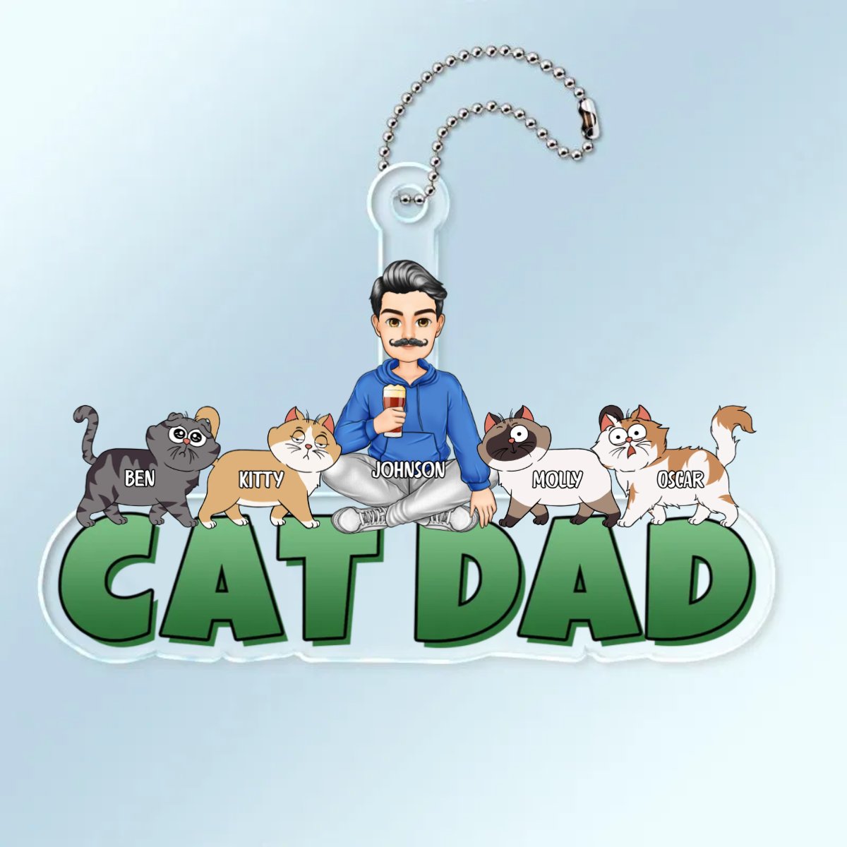 Cat Lovers - Cat Mom, Cat Dad - Personalized Acrylic Car Hanger - The Next Custom Gift
