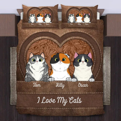 Cat Lovers - Cats In Heart - Personalized Bedding Set - The Next Custom Gift