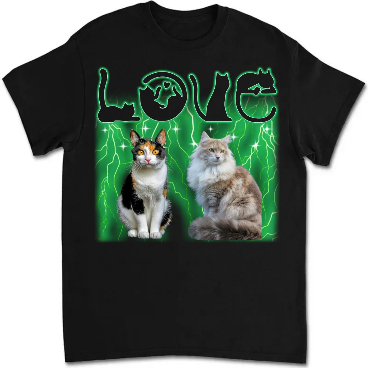 Cat Lovers - Custom Photo Love Cats - Personalized Unisex T - shirt - The Next Custom Gift