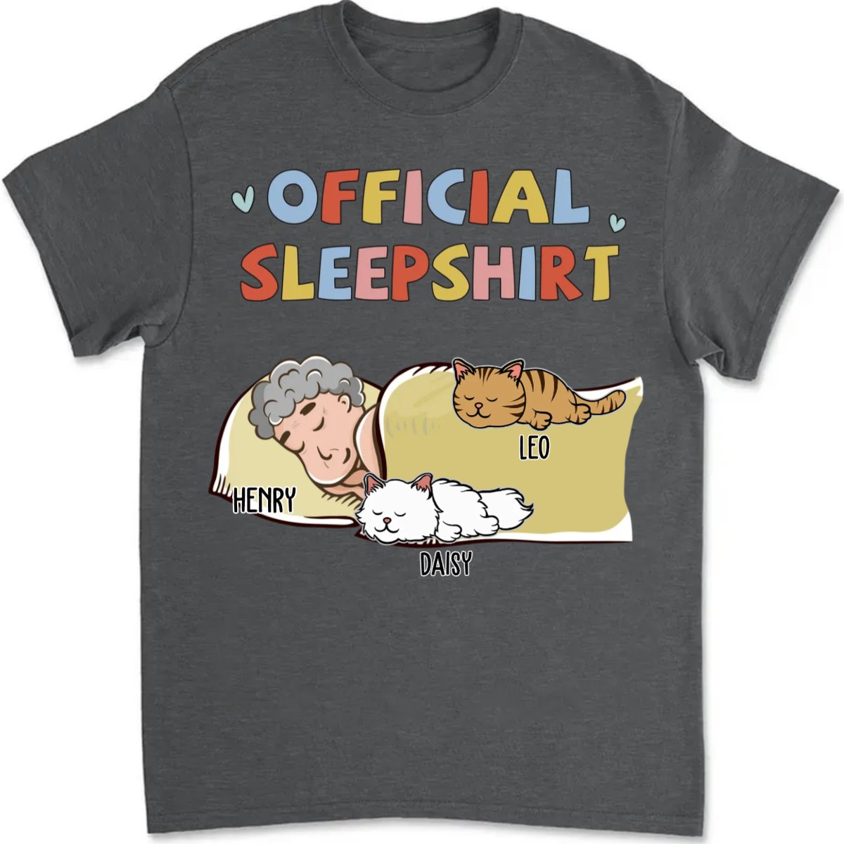 Cat Lovers - Official Sleep Shirt - Personalized T - Shirt - The Next Custom Gift