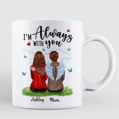 Always With You Dad Son Mom Daughter Butterflies Memorial Personalized Mug