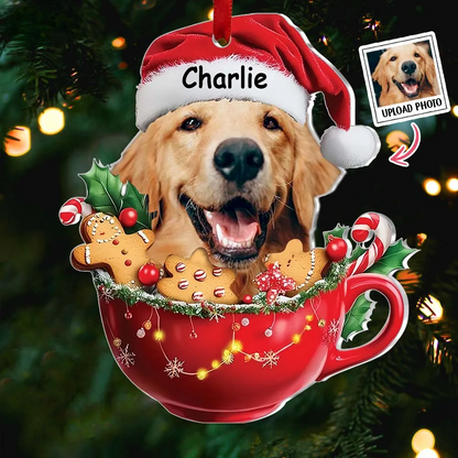 Personalized Pet Lover Gift Custom Face Photo Ornament
