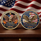 U.S. Veteran 250 Years Freedom Eagle 2D Flat - Personalized Commemorative Keepsake Coin