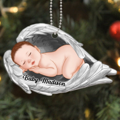 Sleep In Heavenly Peace Baby Loss Infant Loss Sympathy Gift Memorial Keepsake Personalized Acrylic Ornament
