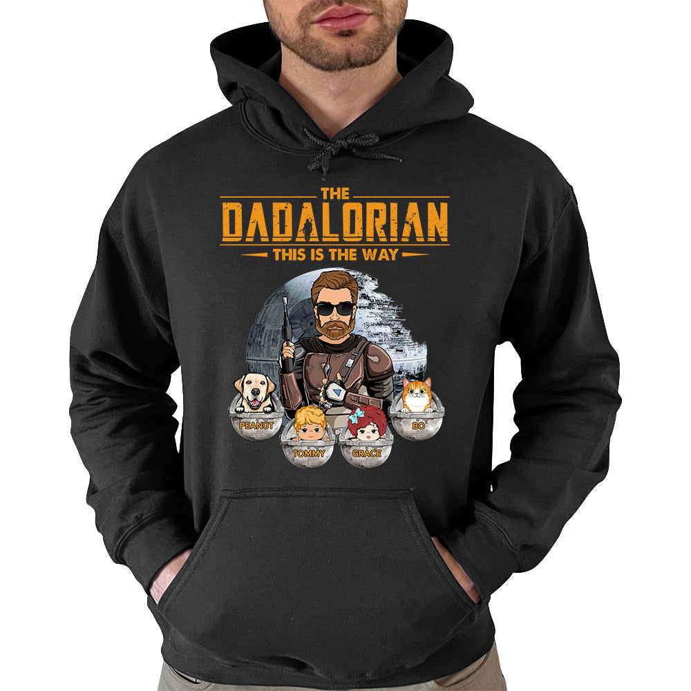 The Dadalorian This Is The Way - Custom Shirt With Kids Gift For Dad Mom