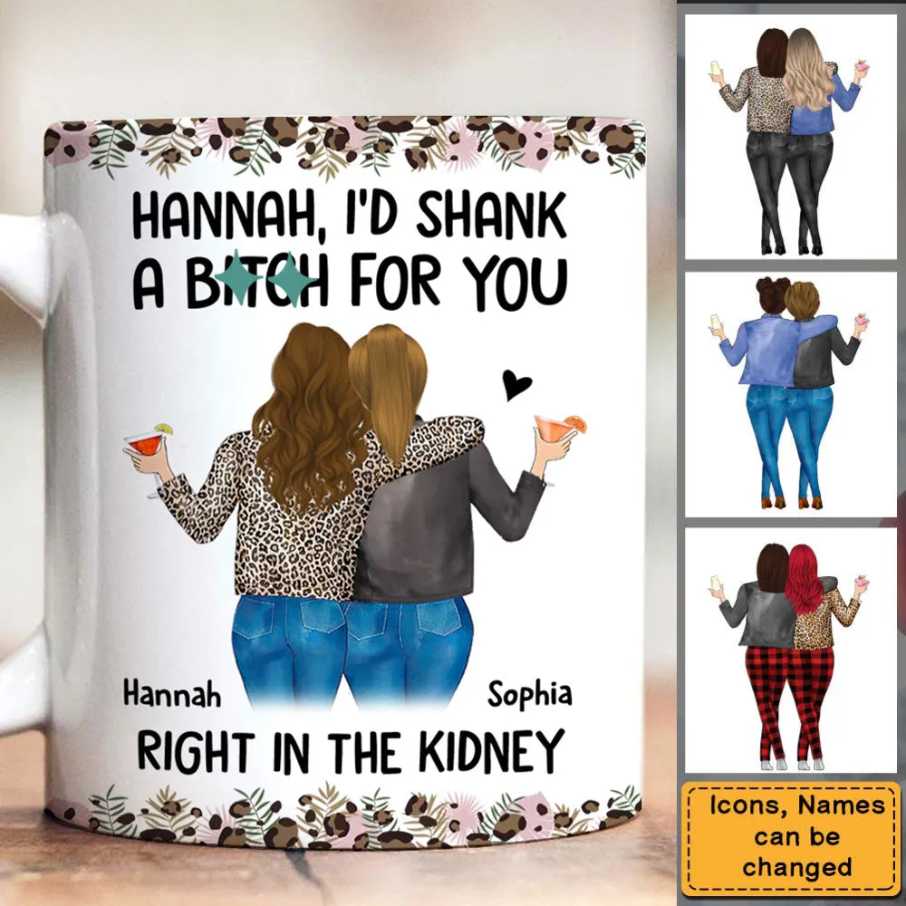 Personalized Gift For Friend Sip Coffee, Share Laughs, Support Each Other Mug