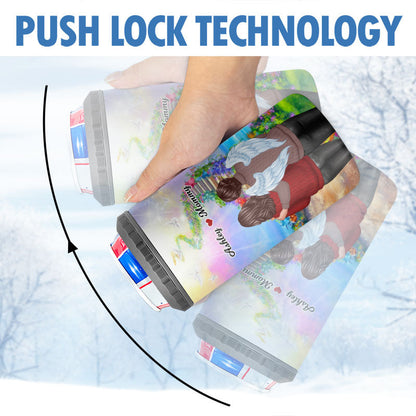 Memorial Heaven Stairway Personalized 4 In 1 Can Cooler