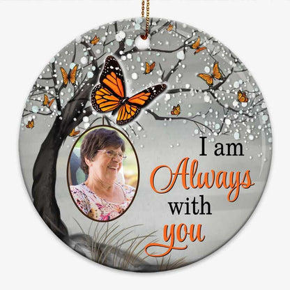 Butterfly Always With You Blossom Tree Memorial Personalized Circle Ornament