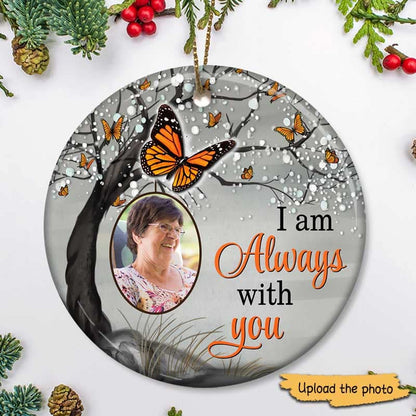 Butterfly Always With You Blossom Tree Memorial Personalized Circle Ornament