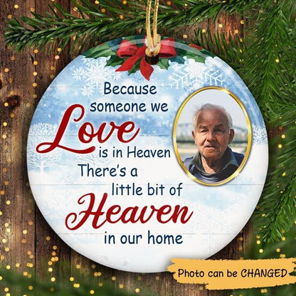 Christmas Someone We Love Memorial Personalized Circle Ornament