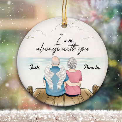 Husband In Heaven Memorial Personalized Circle Ornament