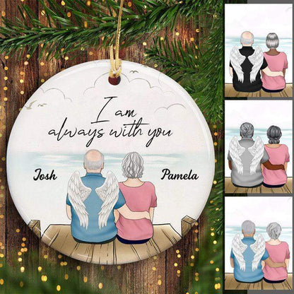 Husband In Heaven Memorial Personalized Circle Ornament