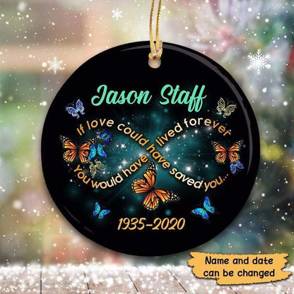 You Would Have Lived Forever Memorial Personalized Circle Ornament