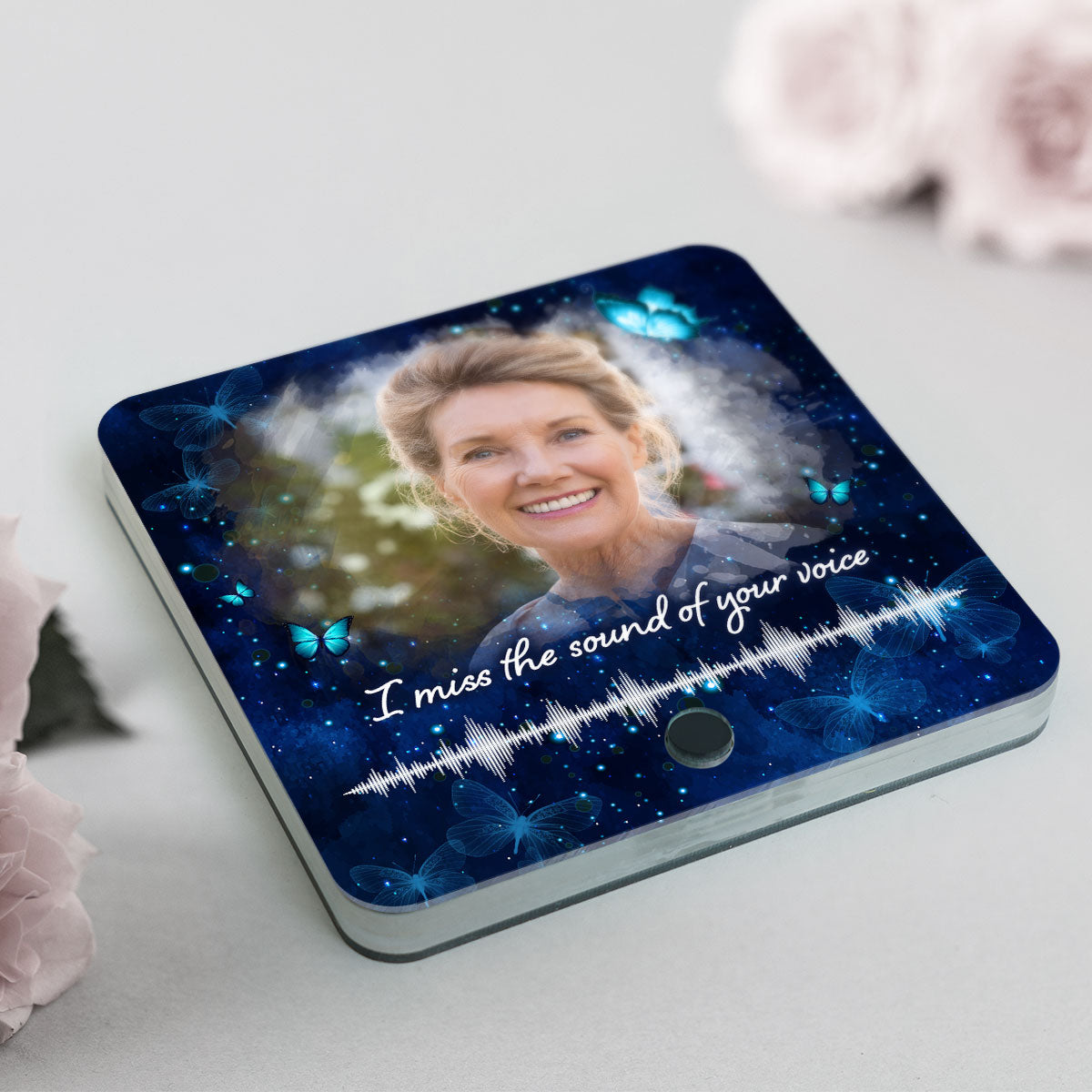 I Miss The Sound Of Your Voice Voicemail Recording Memo Memorial Keepsake Personalized Music Fridge Magnet