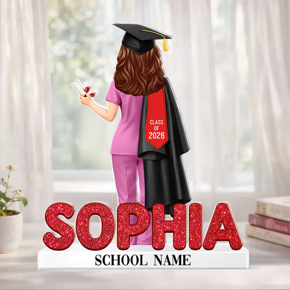 Nurse Graduation Class Of 2026 - Personalized Acrylic Block Plaque - Graduation Gift For Seniors, Daughter, Son, Grandkids