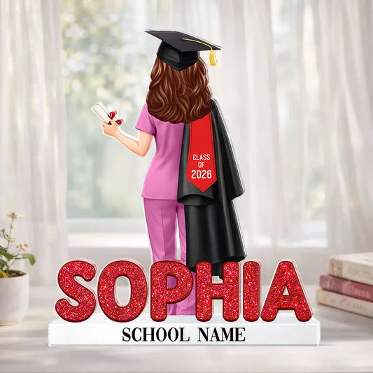 Nurse Graduation Class Of 2026 - Personalized Acrylic Block Plaque - Graduation Gift For Seniors, Daughter, Son, Grandkids