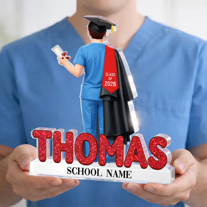Nurse Graduation Class Of 2026 - Personalized Acrylic Block Plaque - Graduation Gift For Seniors, Daughter, Son, Grandkids