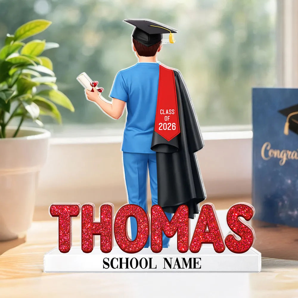 Nurse Graduation Class Of 2026 - Personalized Acrylic Block Plaque - Graduation Gift For Seniors, Daughter, Son, Grandkids