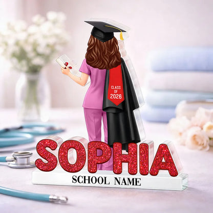 Nurse Graduation Class Of 2026 - Personalized Acrylic Block Plaque - Graduation Gift For Seniors, Daughter, Son, Grandkids