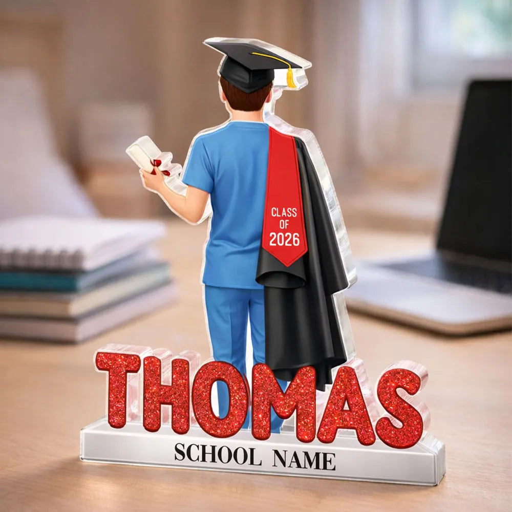 Nurse Graduation Class Of 2026 - Personalized Acrylic Block Plaque - Graduation Gift For Seniors, Daughter, Son, Grandkids