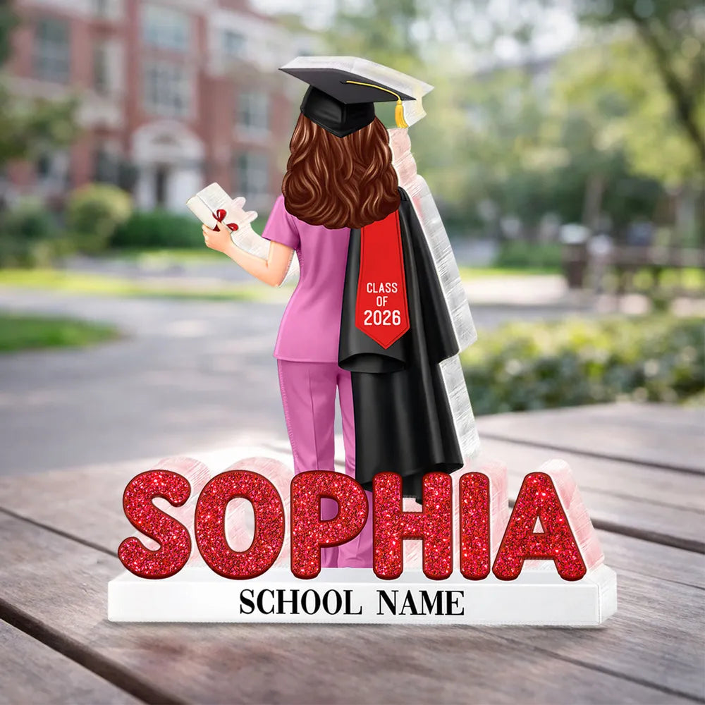 Nurse Graduation Class Of 2026 - Personalized Acrylic Block Plaque - Graduation Gift For Seniors, Daughter, Son, Grandkids