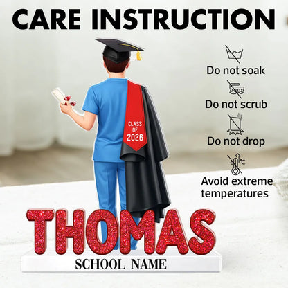 Nurse Graduation Class Of 2026 - Personalized Acrylic Block Plaque - Graduation Gift For Seniors, Daughter, Son, Grandkids