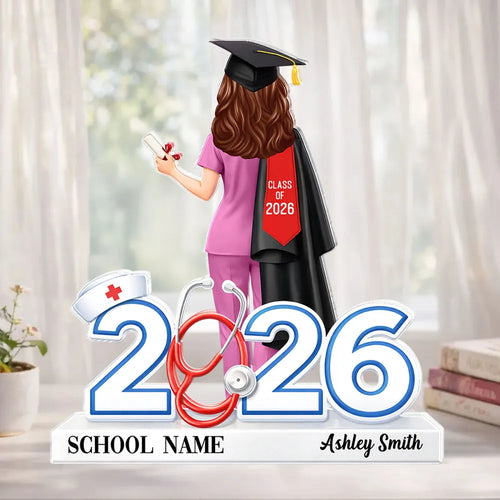 Graduation Gift Nurse Senior - Personalized Acrylic Block Plaque - Graduation Gift For Seniors, Daughter, Son, Grandkids