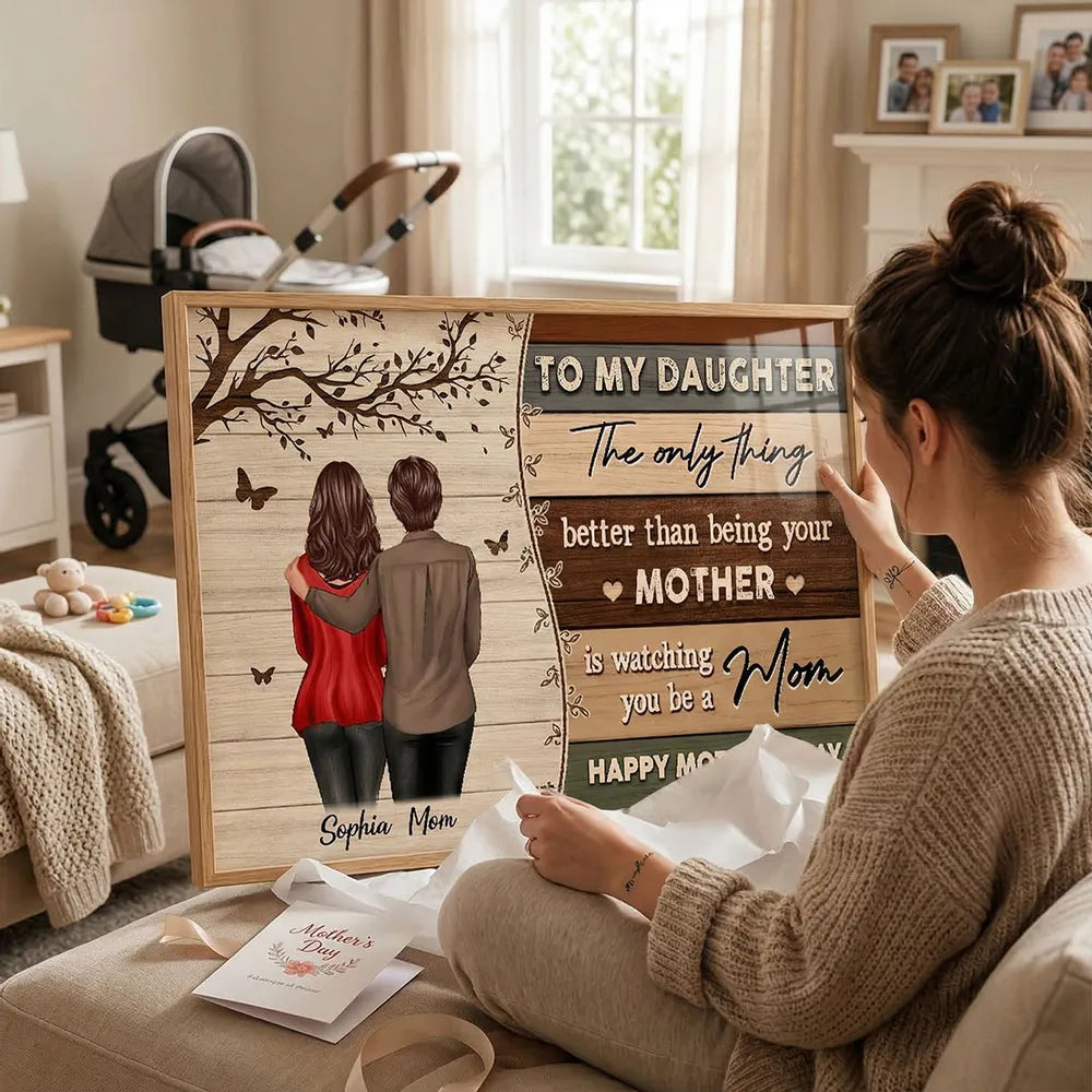 Vintage To My Daughter From Mom Happy Mother's Day - Personalized Poster - Heartfelt Mother's Day Gift For Daughter