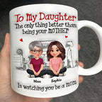 To My Daughter From Mom Dad 2D Flat - Personalized Mug - Heartfelt Mother's Day Gift For Daughter
