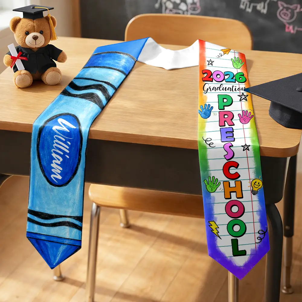 Kid Crayon Graduation - Personalized Kid Graduation Stole