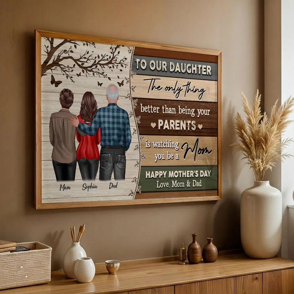 Vintage To My Daughter From Mom Happy Mother's Day - Personalized Poster - Heartfelt Mother's Day Gift For Daughter