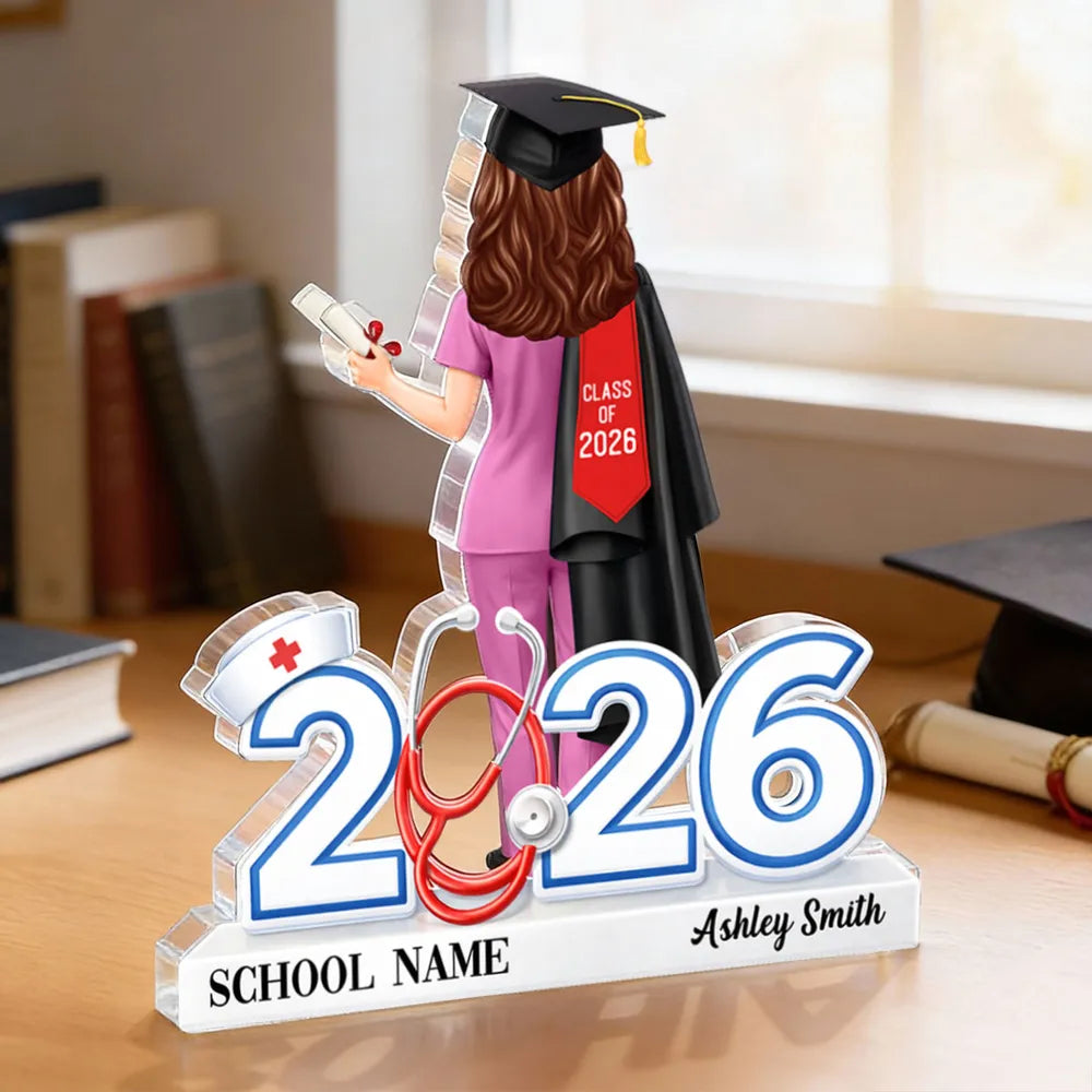 Graduation Gift Nurse Senior - Personalized Acrylic Block Plaque - Graduation Gift For Seniors, Daughter, Son, Grandkids