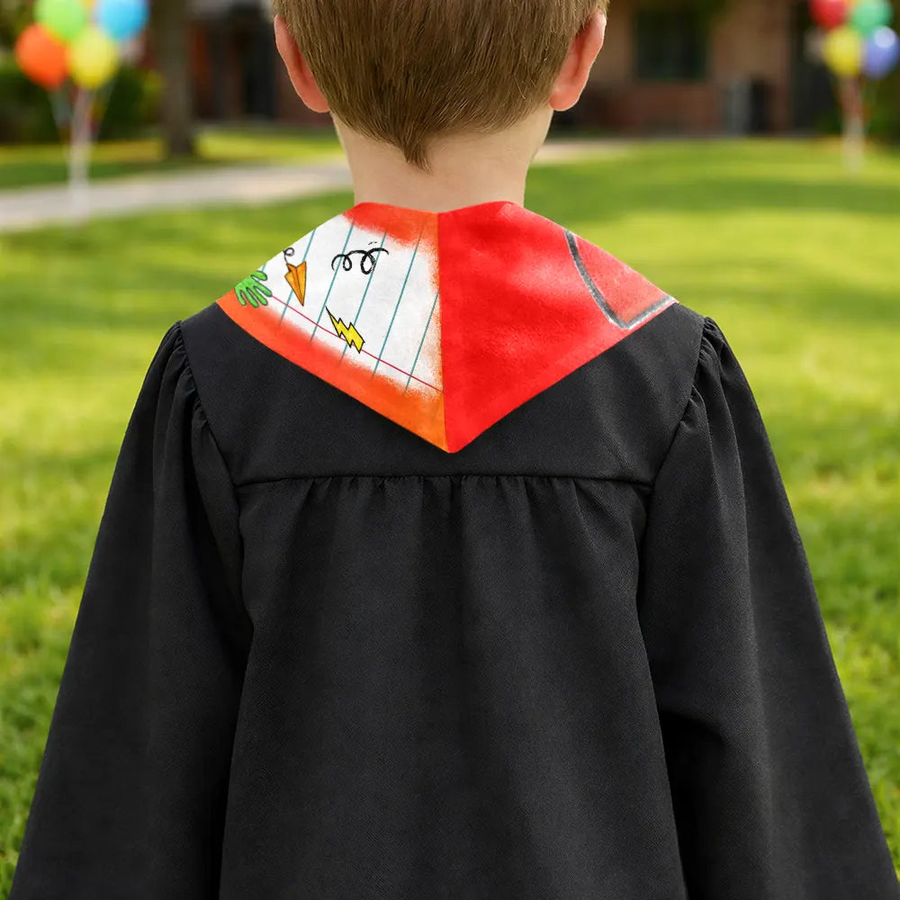 Kid Crayon Graduation - Personalized Kid Graduation Stole