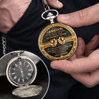 3D Metal Effect My Son Forever - Personalized Pocket Watch