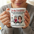 To My Daughter From Mom Dad 2D Flat - Personalized Mug - Heartfelt Mother's Day Gift For Daughter
