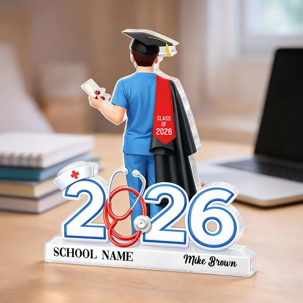 Graduation Gift Nurse Senior - Personalized Acrylic Block Plaque - Graduation Gift For Seniors, Daughter, Son, Grandkids