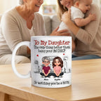 To My Daughter From Mom Dad 2D Flat - Personalized Mug - Heartfelt Mother's Day Gift For Daughter