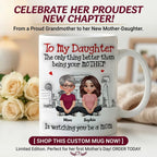 To My Daughter From Mom Dad 2D Flat - Personalized Mug - Heartfelt Mother's Day Gift For Daughter