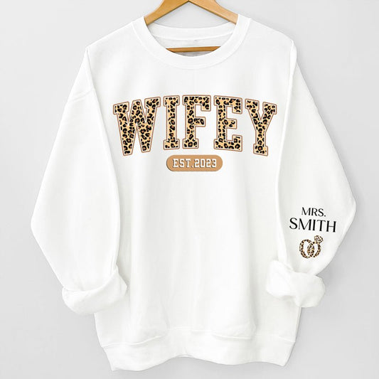 Couple - A Happy Wifey - Personalized Sweater (LH) - The Next Custom Gift