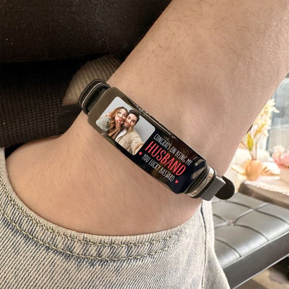 Couple - Congrats On Being My Husband/ Boyfriend - Personalized Photo Bracelet - The Next Custom Gift
