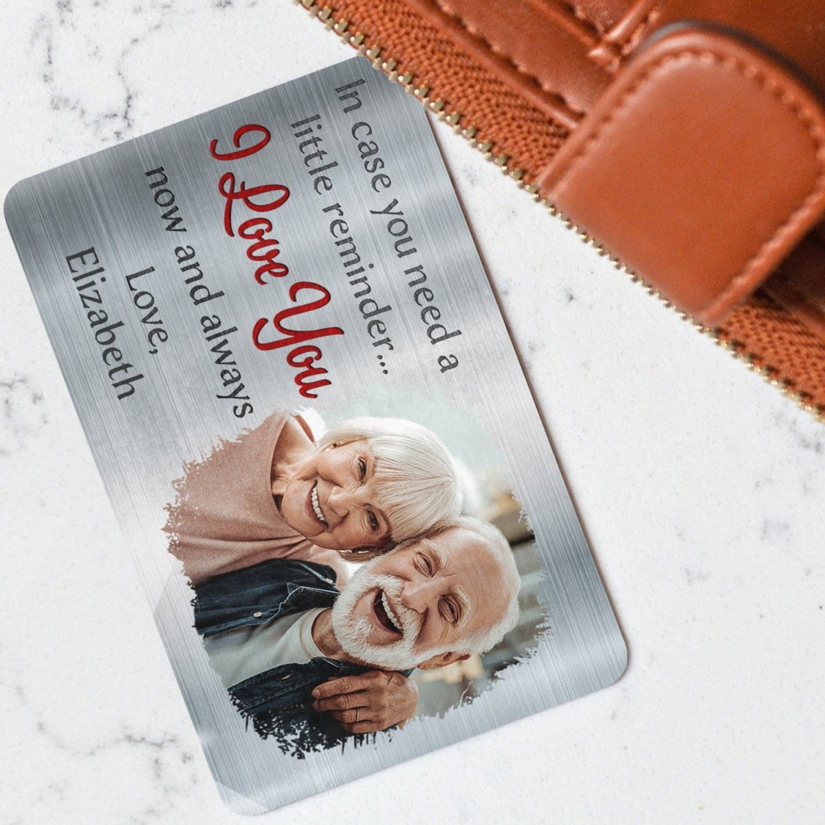 Couple - Custom Photo In Case You Need A Little Reminder - Personalized Aluminum Wallet Card - The Next Custom Gift