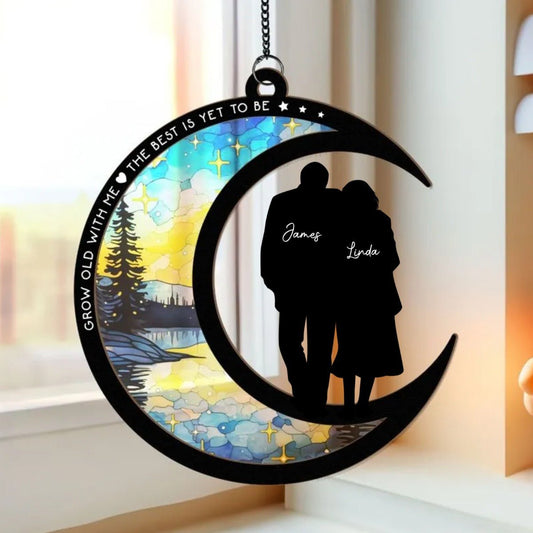 Couple - From Our First Breath Till Our Last Breath - Personalized Window Hanging Suncatcher Ornament - The Next Custom Gift