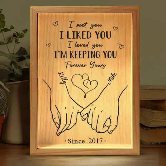 Couple - I'm Keeping You Forever Yours - Personalized Wooden Plaque - The Next Custom Gift